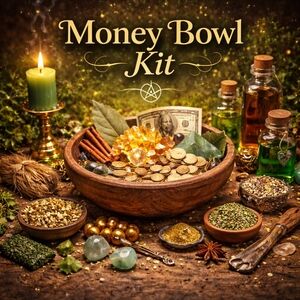 Money Bowl Kit with Crystals and Herbs